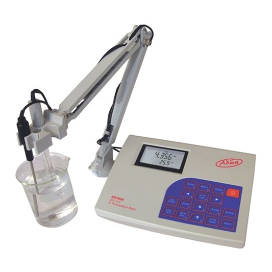 <p>   <strong>pH-mètre – Mesure pH, ORP et température</strong> <br>   Marque : ADWA <br>   Type : AD1000 </p>